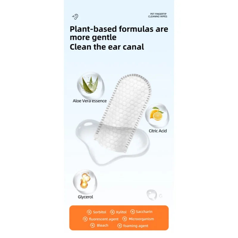 Pet Finger Wipes for Dogs & Cats