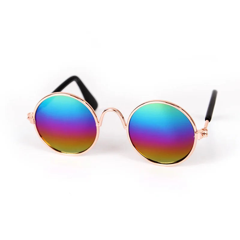 Vintage Round Cat & Dog Sunglasses — Cute Pet Photo Prop Accessories