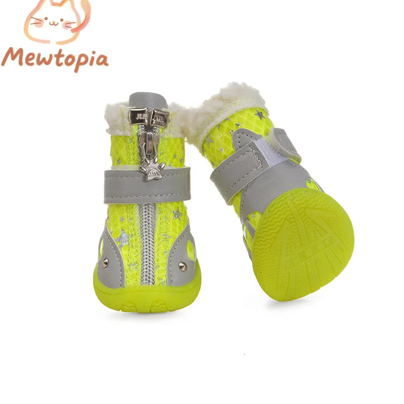 Europe And The United States Wind Non-Slip Tide Pet Shoes Breathable Mesh Pet Shoes Adorable Pet Warm Anti-Shedding Sneakers