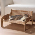 2-in-1 Summer Pet Sofa & Rattan Cooling Mat for Cats & Dogs