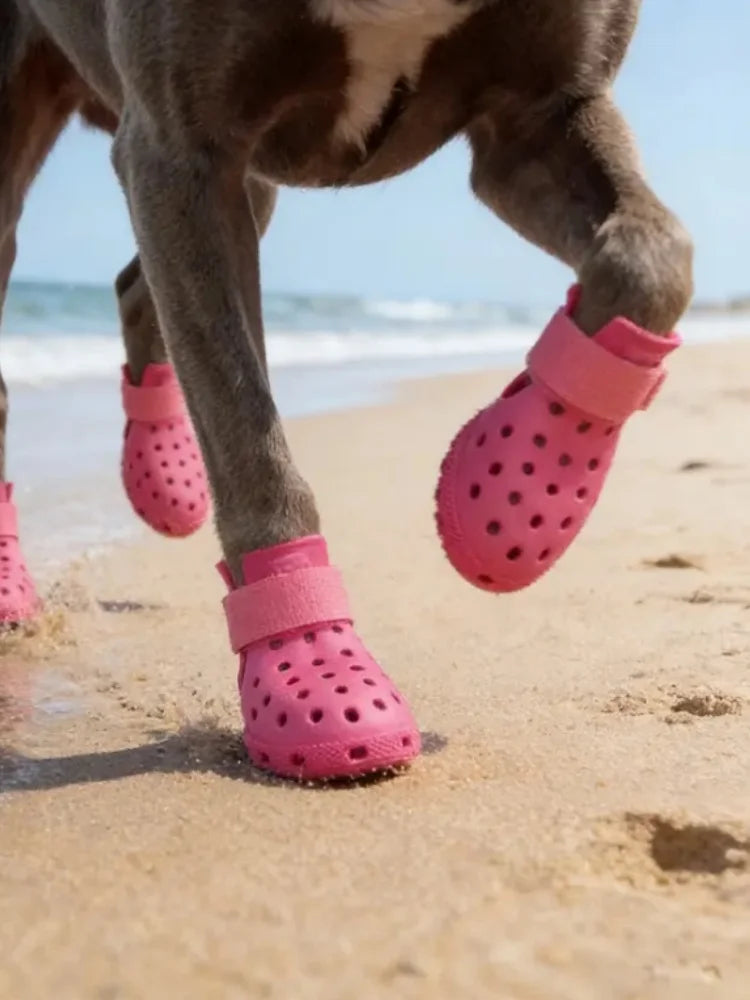 Pet Shoes Silicone Rain Shoes Dirt Resistant Slip Resistant Waterproof Dog Shoes Small Medium Dog Teddy Shoes