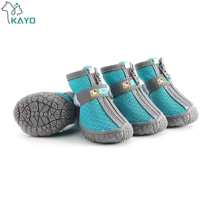 Mesh Pet Dog Shoes Durable Breathable Soft Sole Reflection Dogs Boots For Small Dogs Walking Climbing Dogs Sneakers Cat Shoes
