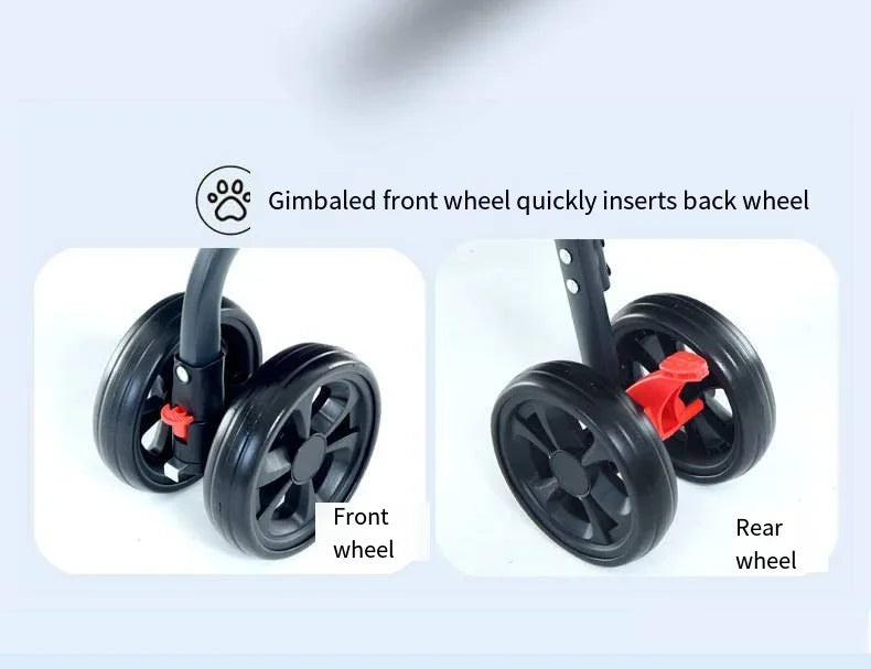 3-in-1 Lightweight Foldable Pet Car Stroller