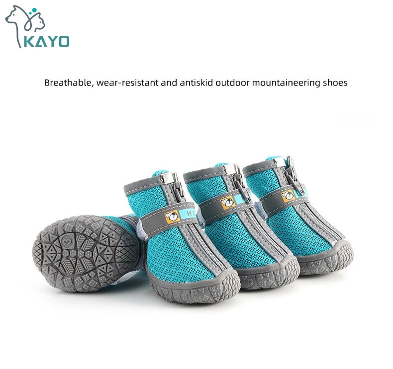 Mesh Pet Dog Shoes Durable Breathable Soft Sole Reflection Dogs Boots For Small Dogs Walking Climbing Dogs Sneakers Cat Shoes