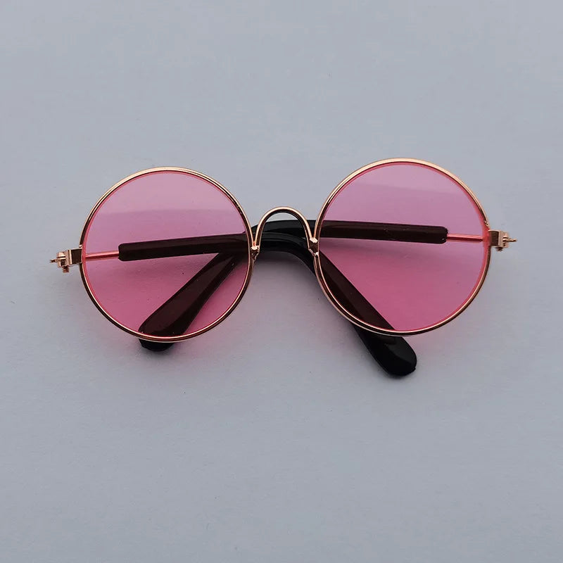Vintage Round Cat & Dog Sunglasses — Cute Pet Photo Prop Accessories