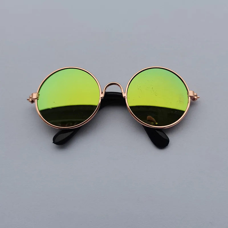 Vintage Round Cat & Dog Sunglasses — Cute Pet Photo Prop Accessories