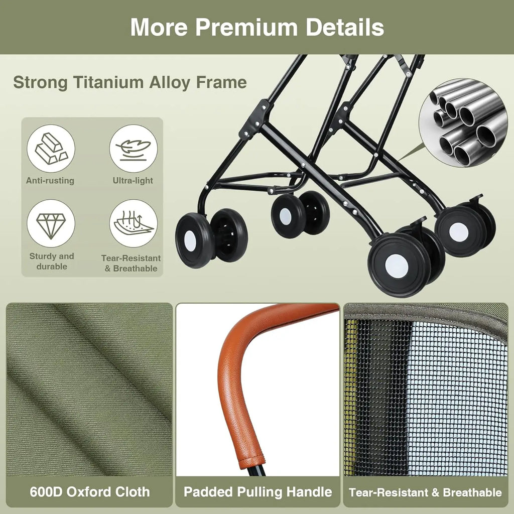 Foldable Travel Carriage with Detachable Carriers