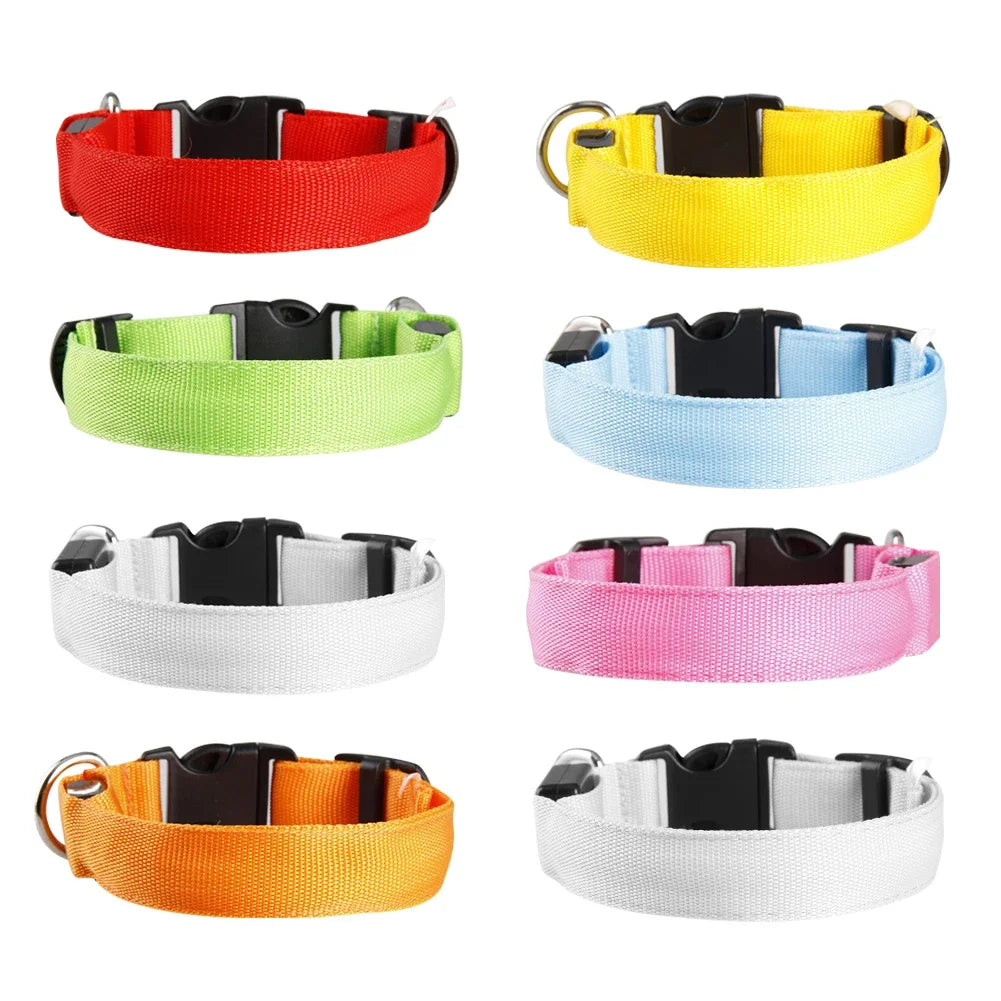 LED Glow Dog Collar — Anti-Lost Night Safety Collar for Small Dogs & Cats