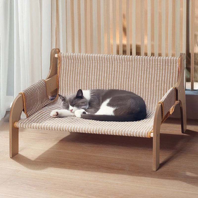 2-in-1 Summer Pet Sofa & Rattan Cooling Mat for Cats & Dogs