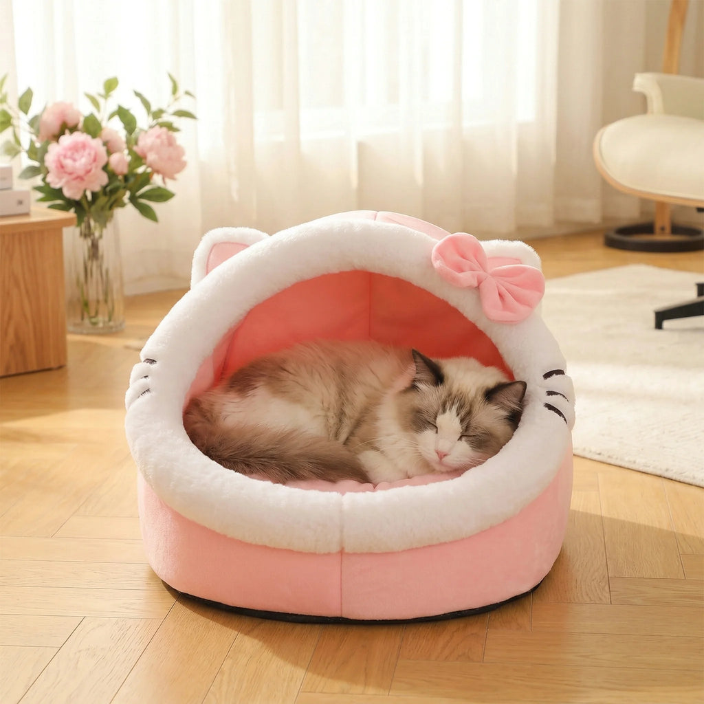 Four Season Universal Cat Bed Cat House Soft And Comfortable Pet Bed Puppy Sleeping Bag Pet Supplies Tent Habitats Basket House