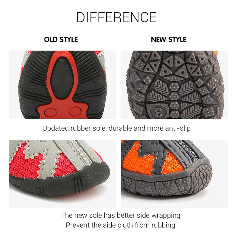 Breathable Mesh Pet Dog Shoes Spring and Summer Pet Sports Boots Anti-slip Puppy Shoes Reflective Sneakers for Teddy Chihuahua