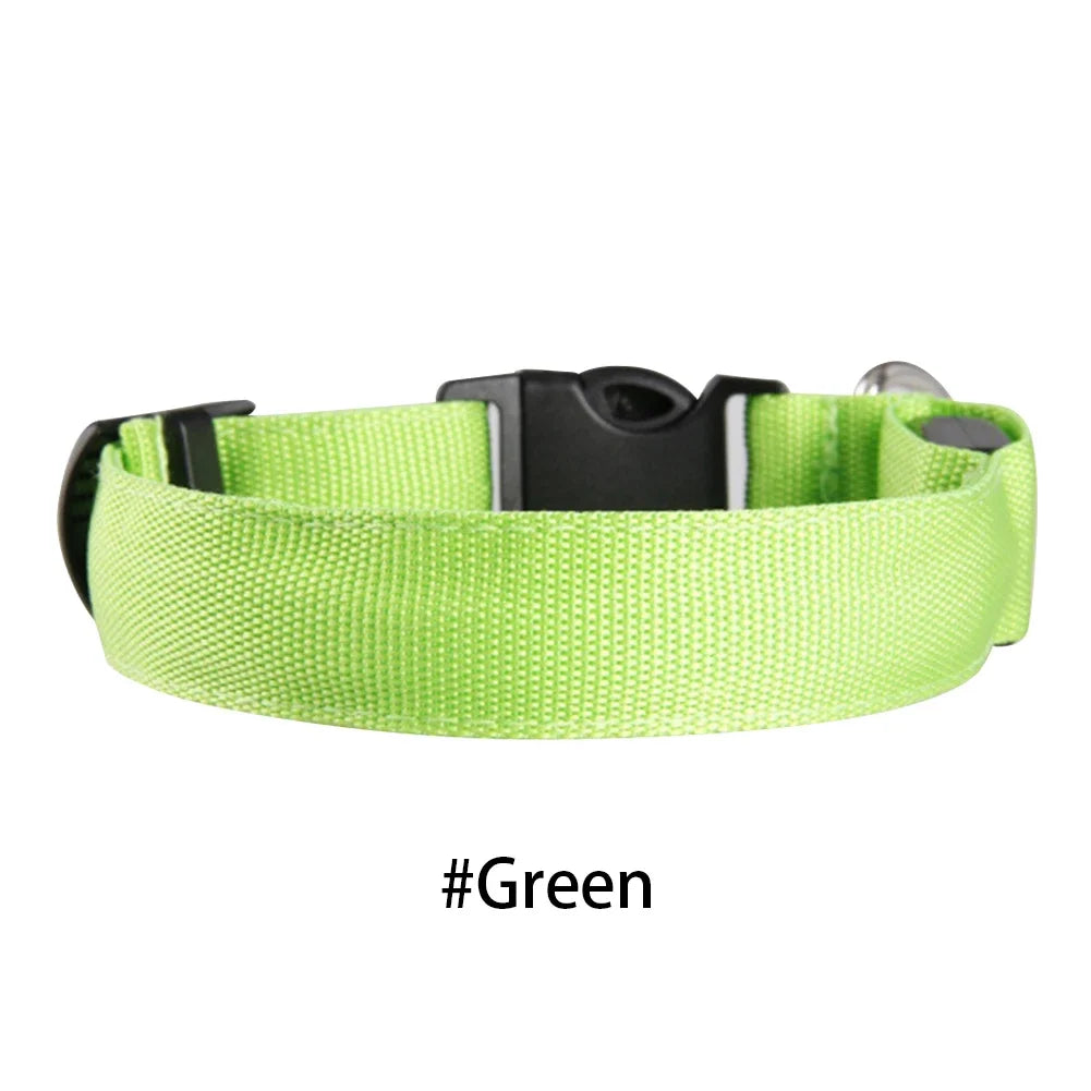 LED Glow Dog Collar — Anti-Lost Night Safety Collar for Small Dogs & Cats