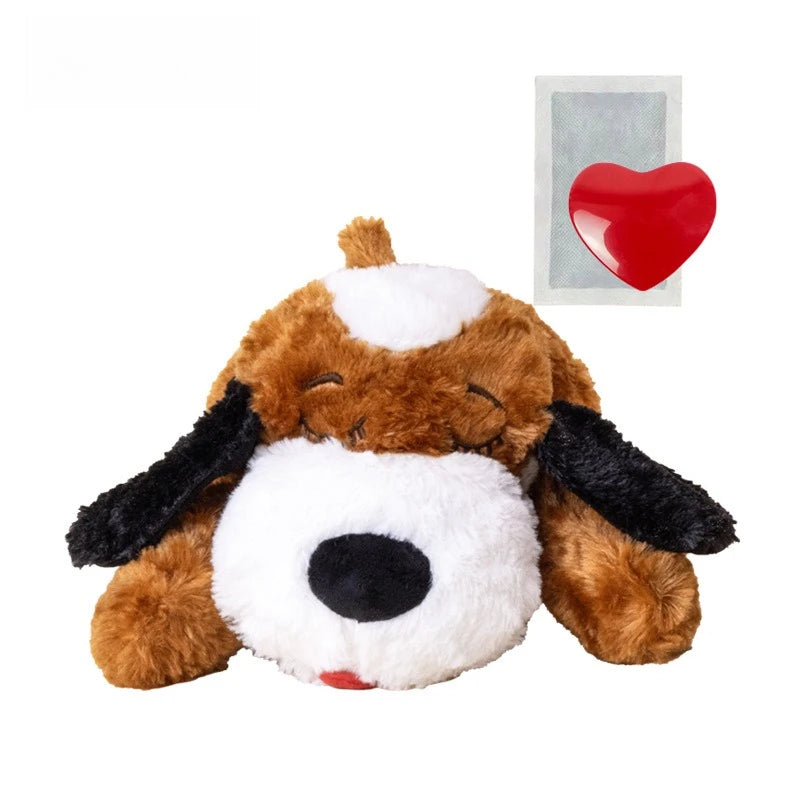 Pet Soothing Heartbeat Plush Toy Anxiety Relief Companion for Dogs