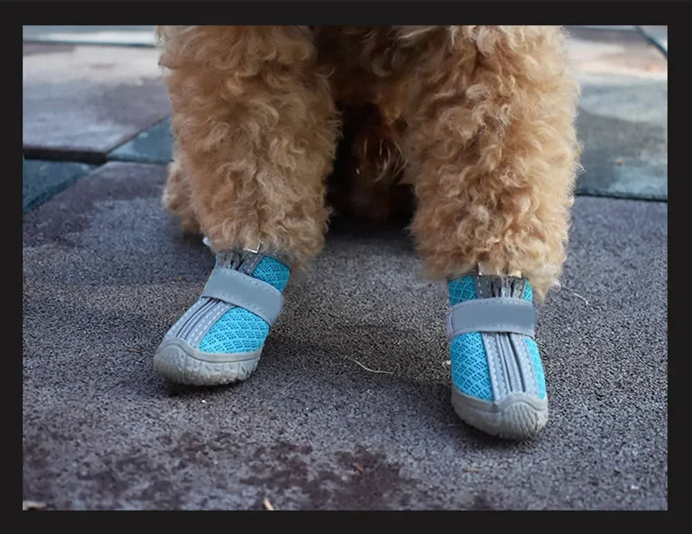 Pet Dog Shoes Lightweight Wear-resistant Breathable Fashion Dog Mesh Sneakers Puppy Boots Waterproof Footwear for Cat Reflective