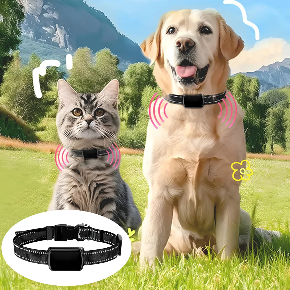 Pet GPS Tracker with Adjustable Collar Smart Pet Locator Cat Tracker for Dogs and Cats