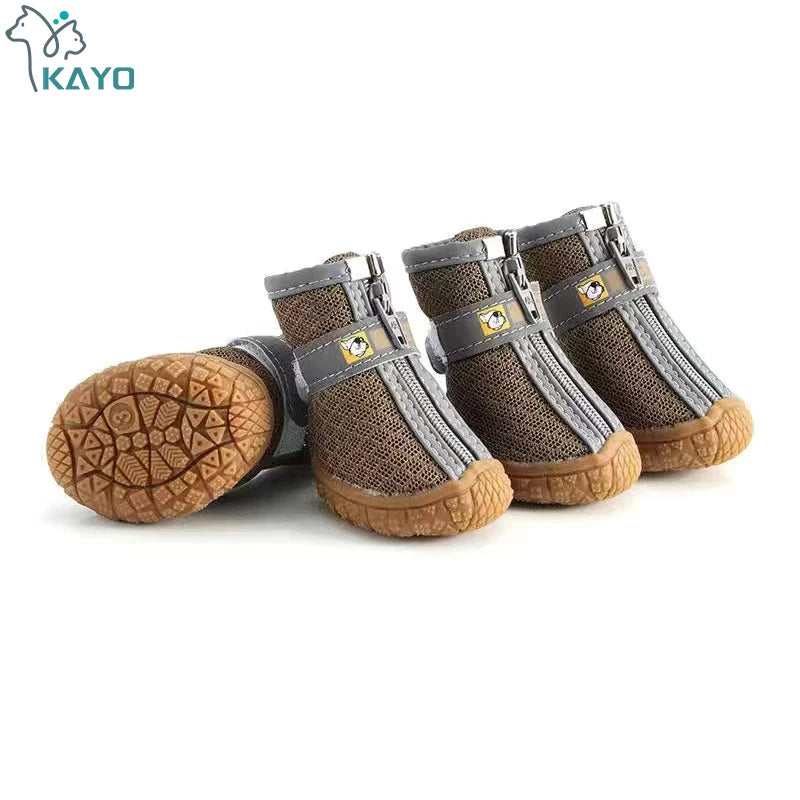 Mesh Pet Dog Shoes Durable Breathable Soft Sole Reflection Dogs Boots For Small Dogs Walking Climbing Dogs Sneakers Cat Shoes