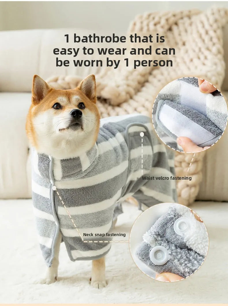Pet bathrobe coral fleece absorbent bath towel cat dog bath dry towel medium large dog cat cleaning towel