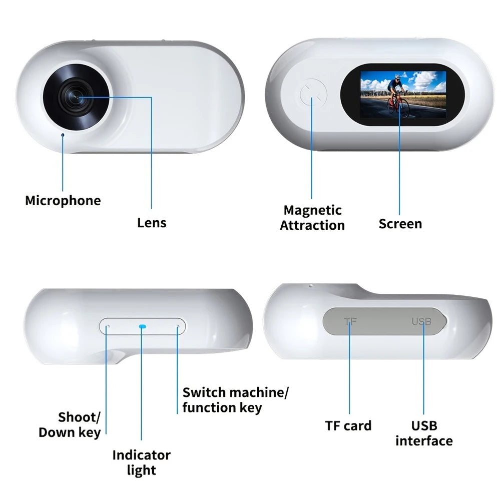 HD 1080P Dog Tracker Collar No WiFi Needed Dog Cat Pet Camera Collar Pet Sport Camera Video Records for Cats Dogs Birthday Gift