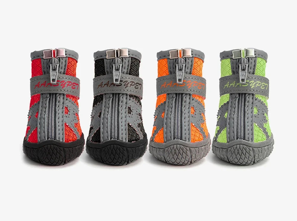 Breathable Mesh Pet Dog Shoes Spring and Summer Pet Sports Boots Anti-slip Puppy Shoes Reflective Sneakers for Teddy Chihuahua