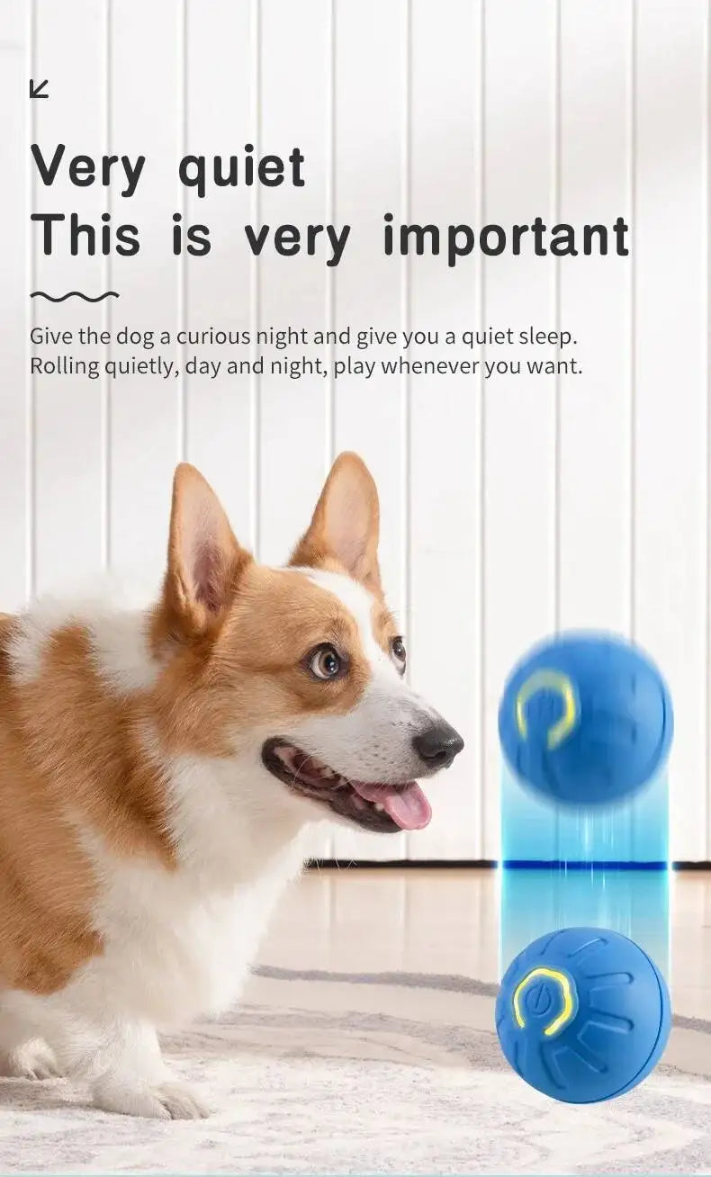 Smart Dog Toy Ball USB Rechargeable Auto Moving for Dogs & Cats
