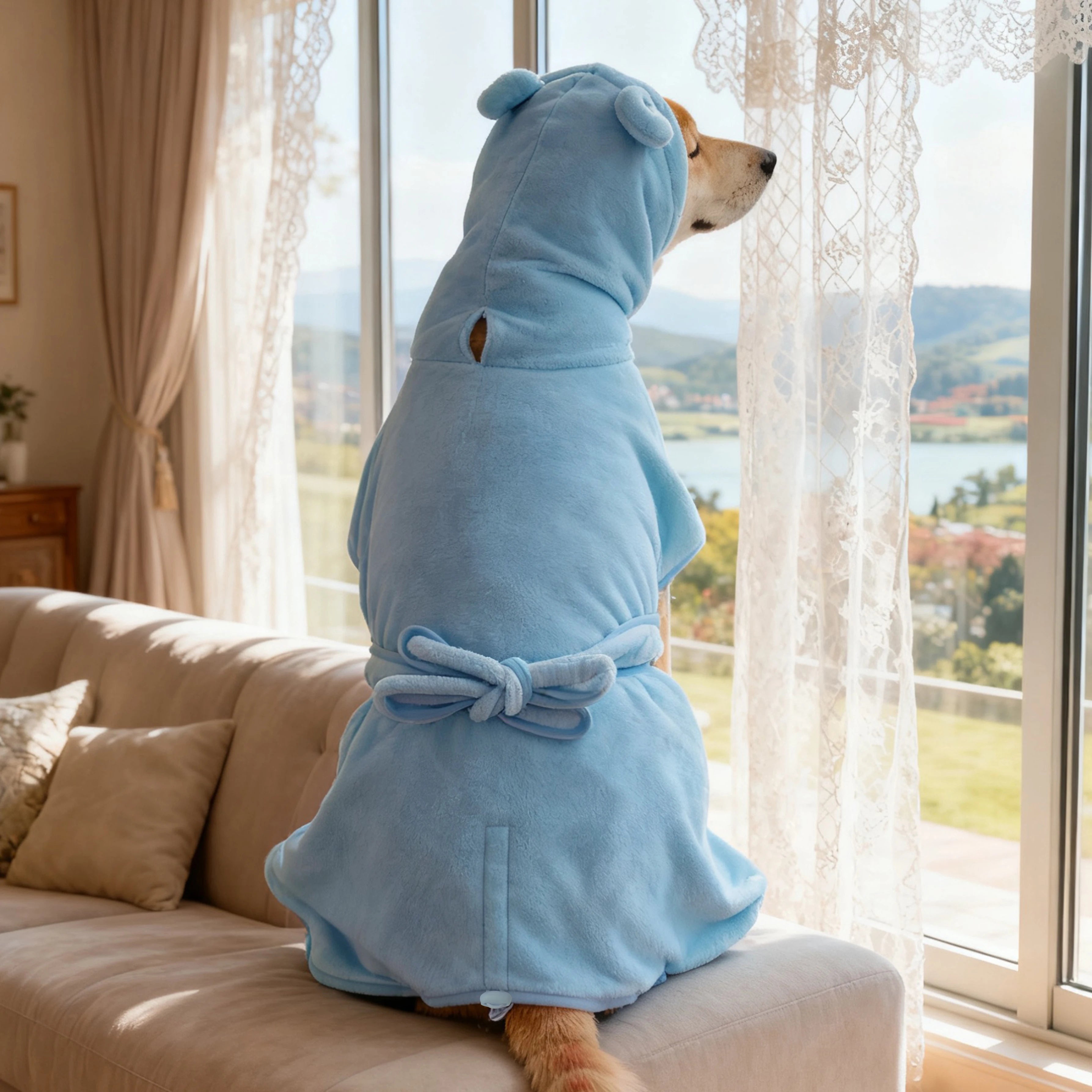 Quick Drying Soft Pet Bath Towel Robe Absorbent Soft Pet Bathrobe Dog Bath Towel for Small big Medium Dogs and cat