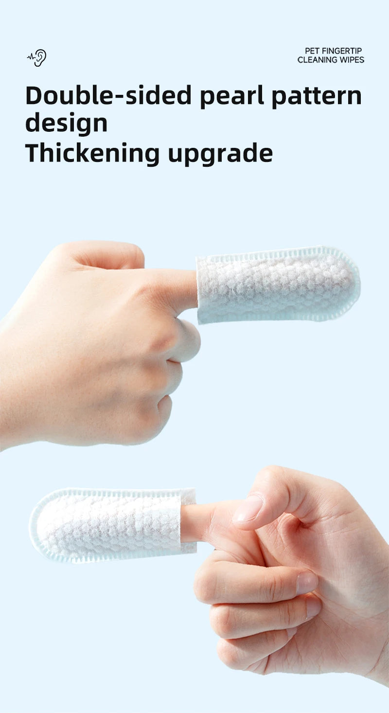 Pet Finger Wipes for Dogs & Cats