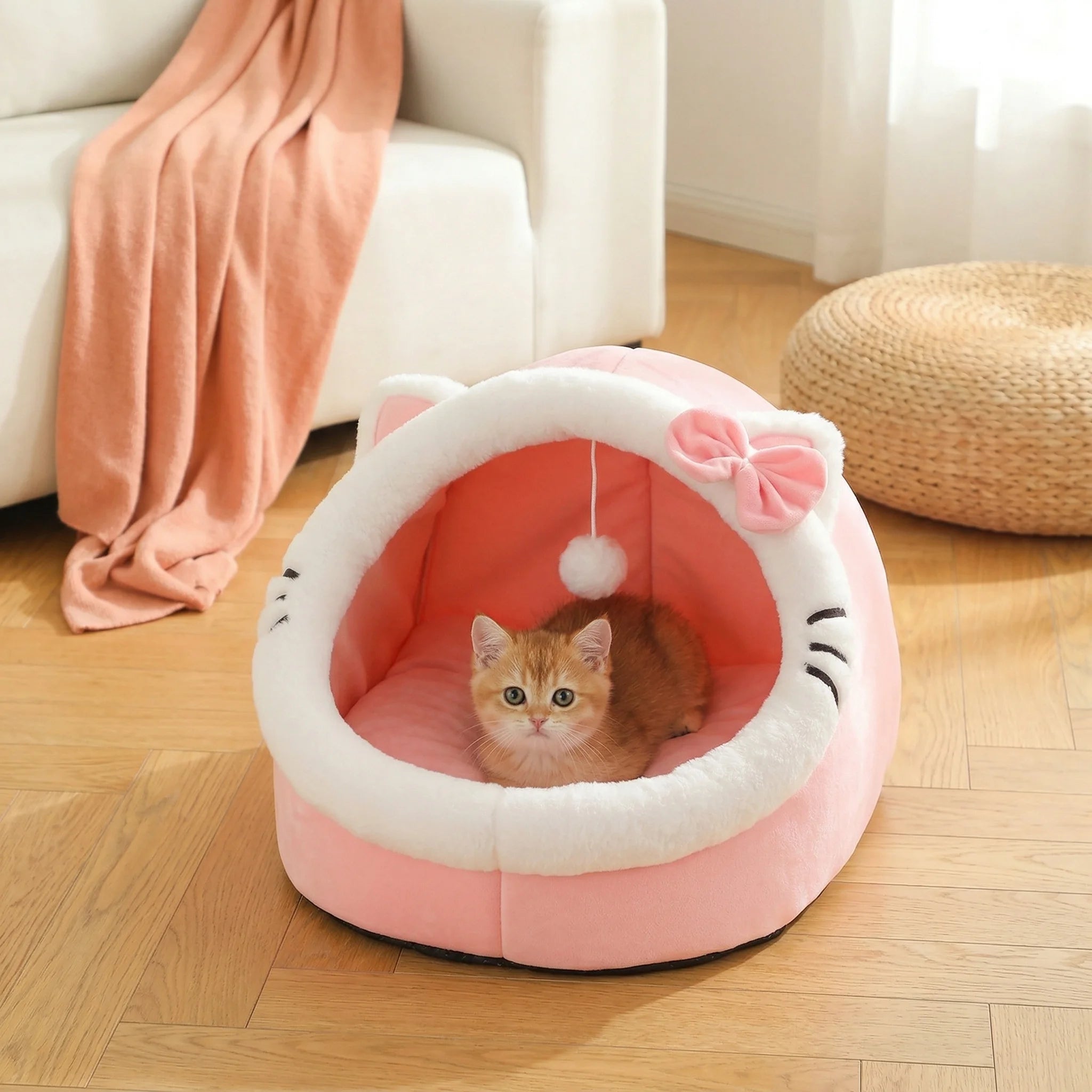 Four Season Universal Cat Bed Cat House Soft And Comfortable Pet Bed Puppy Sleeping Bag Pet Supplies Tent Habitats Basket House