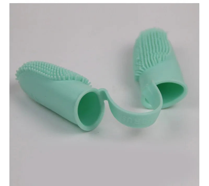 Dual Finger Pet Toothbrush — Soft Bristle Oral Cleaner for Dogs & Cats