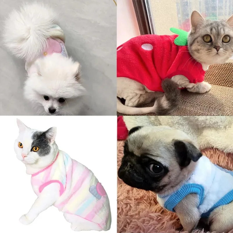 Cartoon Fleece Pet Sweater