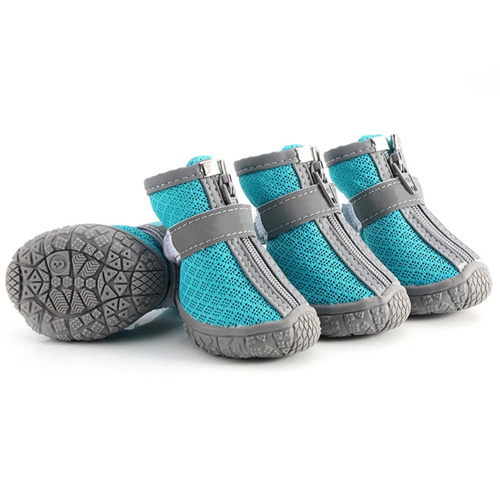 Mesh Dog Sneakers — Breathable Reflective Shoes for Small Dogs & Cats