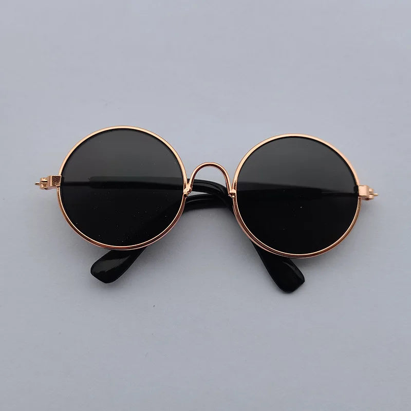 Vintage Round Cat & Dog Sunglasses — Cute Pet Photo Prop Accessories