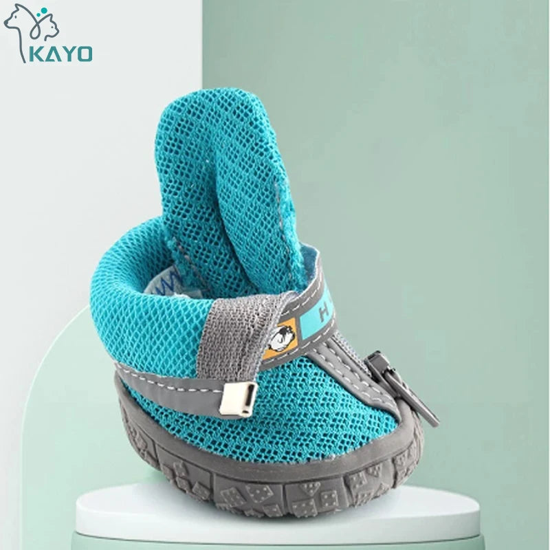 Mesh Pet Dog Shoes Durable Breathable Soft Sole Reflection Dogs Boots For Small Dogs Walking Climbing Dogs Sneakers Cat Shoes