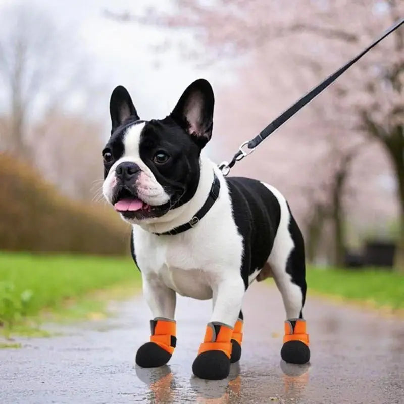 X7XD 4pack Protective Dog Shoes Versatiles Pet Sneakers Breathable Dog Footwear