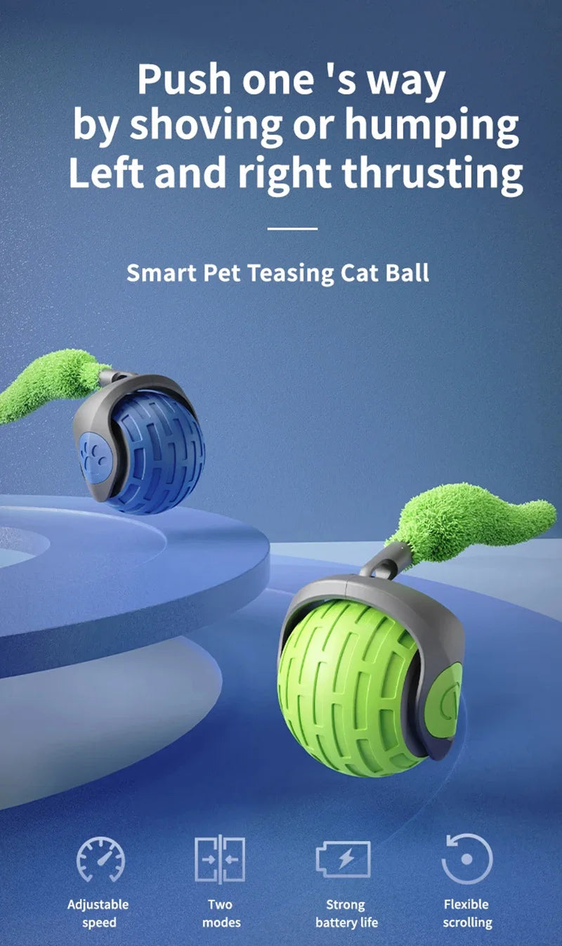 Smart Electric Rolling Cat Toy Ball — USB Rechargeable Auto-Moving Teaser