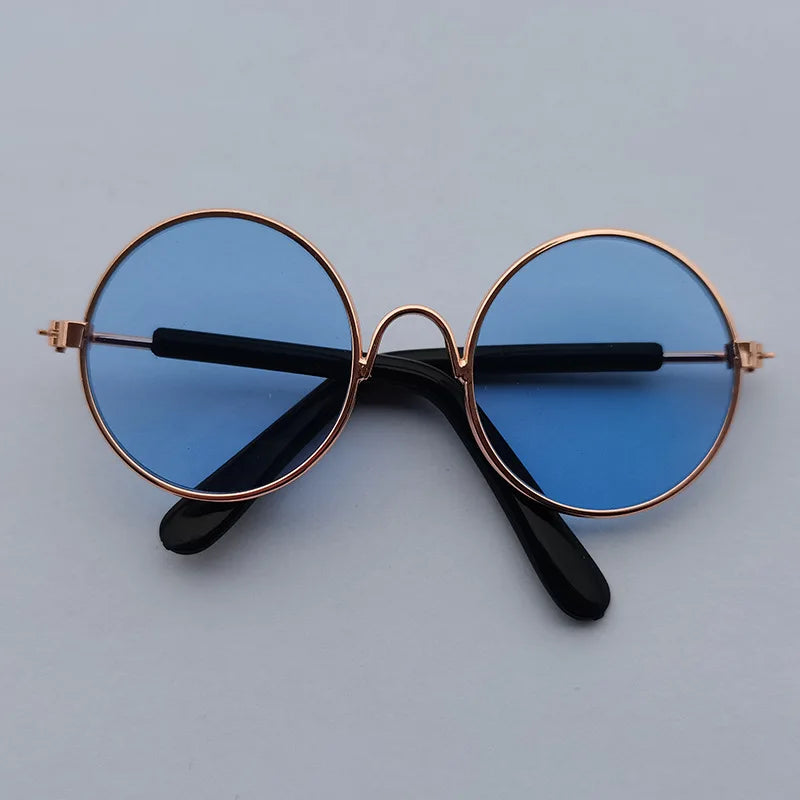 Vintage Round Cat & Dog Sunglasses — Cute Pet Photo Prop Accessories