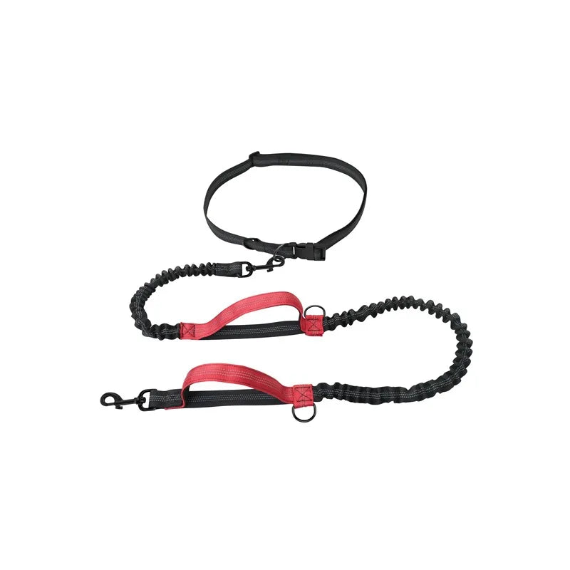 Hands-Free Dog Leash — Retractable Elastic Waist Belt for Running & Walking