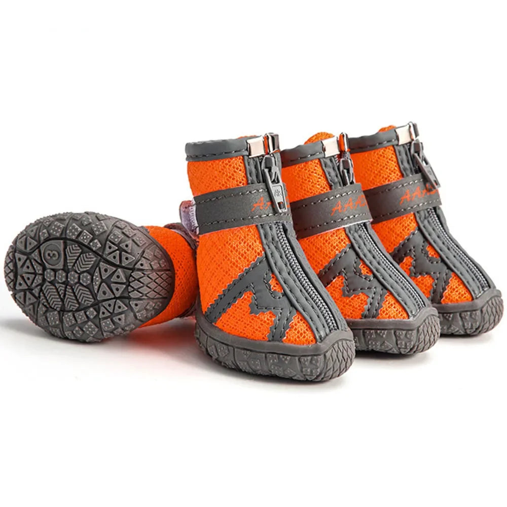 Breathable Mesh Pet Dog Shoes Spring and Summer Pet Sports Boots Anti-slip Puppy Shoes Reflective Sneakers for Teddy Chihuahua