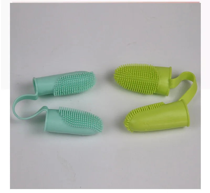 Dual Finger Pet Toothbrush — Soft Bristle Oral Cleaner for Dogs & Cats
