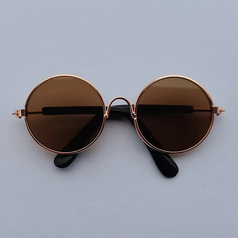Vintage Round Cat & Dog Sunglasses — Cute Pet Photo Prop Accessories