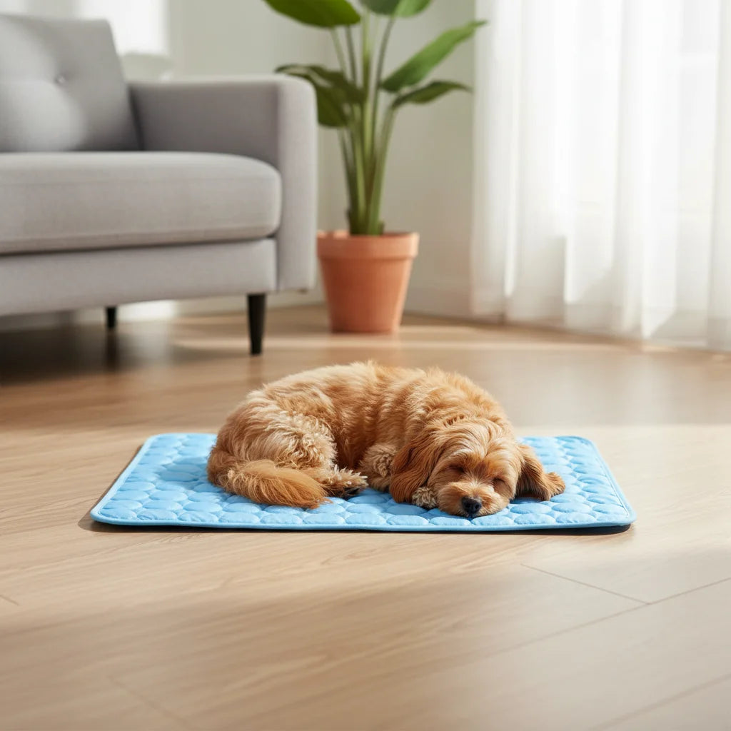 Pet Cooling Mat — Ice Silk Breathable Non-Slip Pad for Dogs & Cats