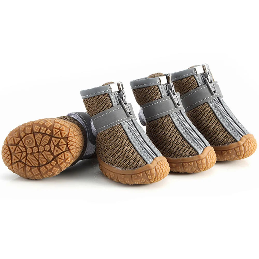 Mesh Pet Dog Shoes Durable Breathable Soft Sole Reflection Dogs Boots for Small Dogs Walking Climbing Dogs Sneakers Cats Shoes