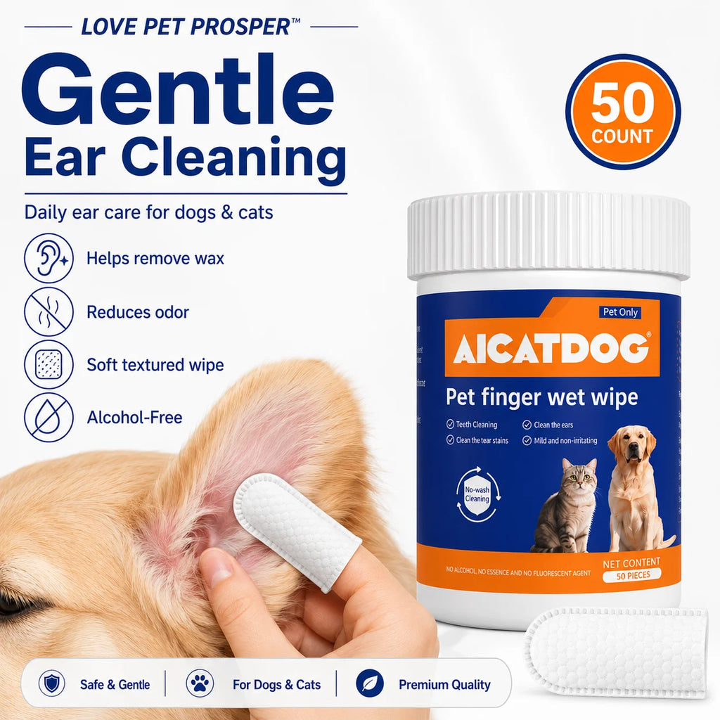 Pet Finger Wipes for Dogs & Cats