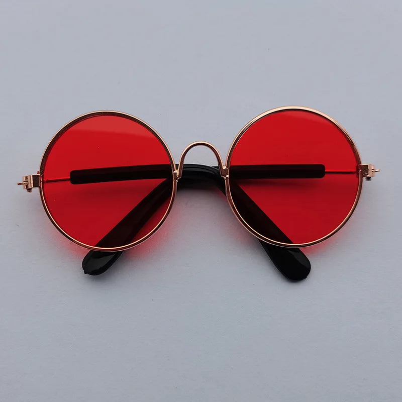 Vintage Round Cat & Dog Sunglasses — Cute Pet Photo Prop Accessories