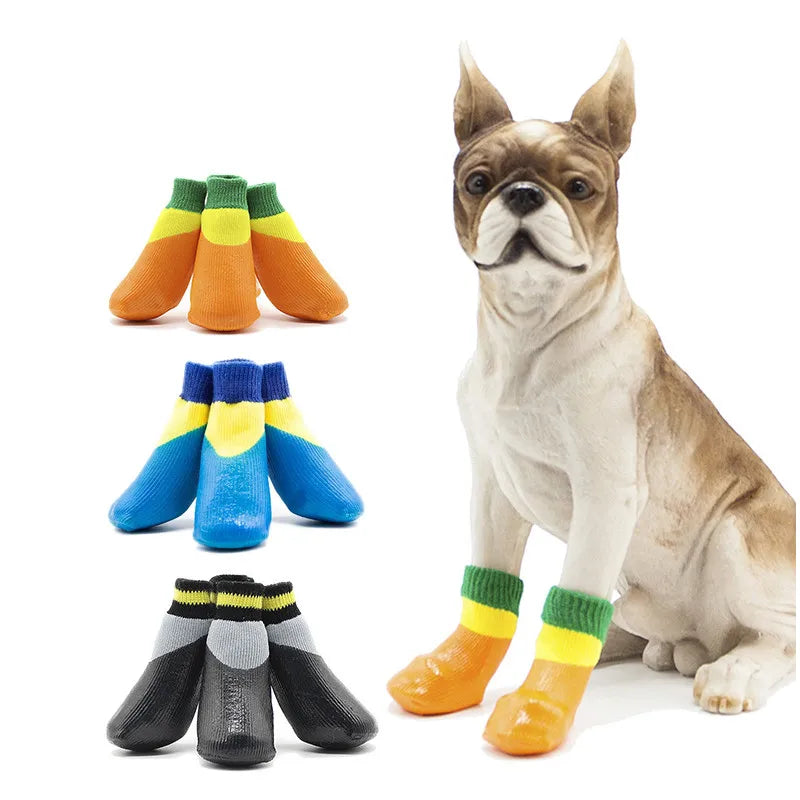 Waterproof Anti-Slip Dog Socks — 10 Pairs Rubber Foot Covers for Large Dogs