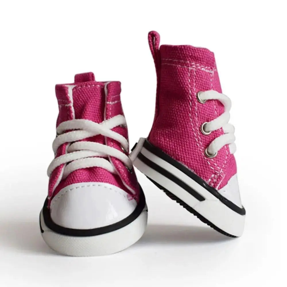 Creative 4PCS/Set Pet Shoes with Adjustable Drawstring Waterproof Puppy Pet Dogs Boots Canvas Breathable Pet Supplies Pets