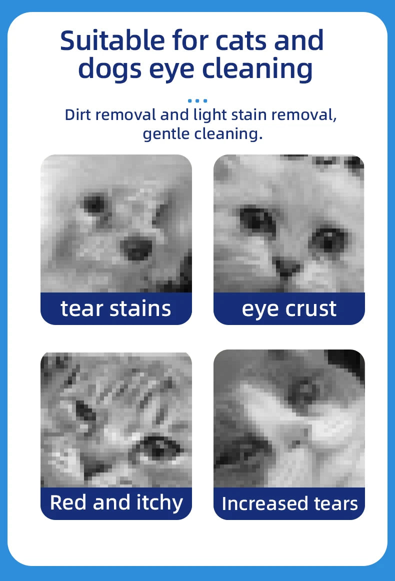 OVE PET PROSPER Pet Eye & Ear Wipes for Dogs and Cats, 200 Count, Alcohol-Free pH Balanced Grooming Wipes with Vitamin B5, Gentle Tear Stain, Eye Crust & Outer Ear Cleaner