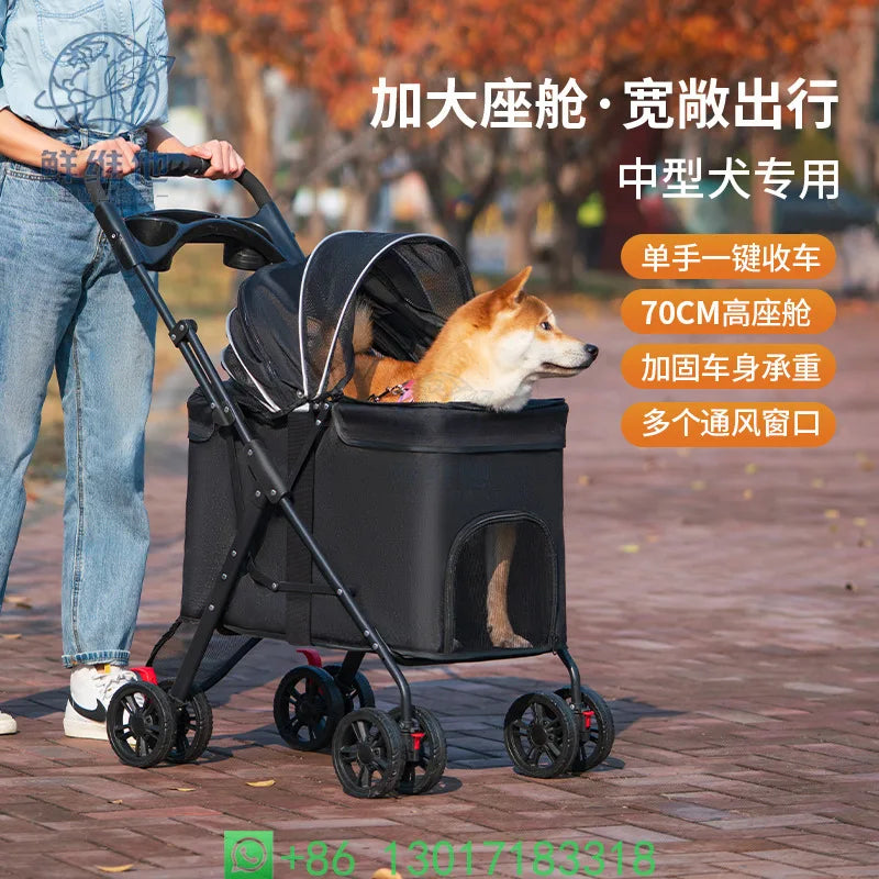 Lightweight Foldable Pet Stroller
