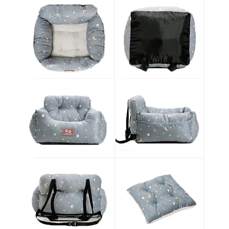 Blue Starry Sky Dog Car Seat & Travel Bed