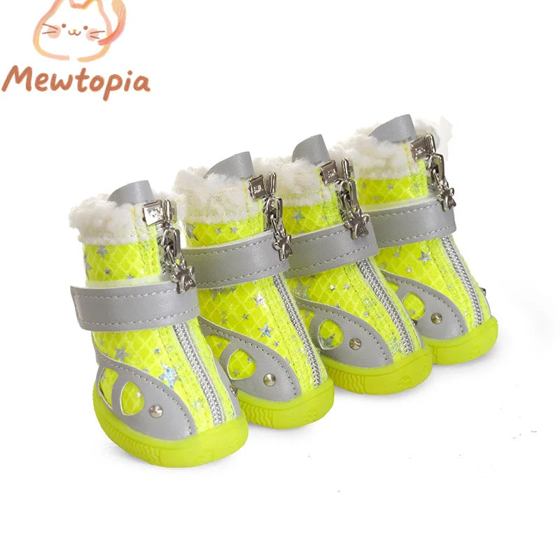 Europe And The United States Wind Non-Slip Tide Pet Shoes Breathable Mesh Pet Shoes Adorable Pet Warm Anti-Shedding Sneakers