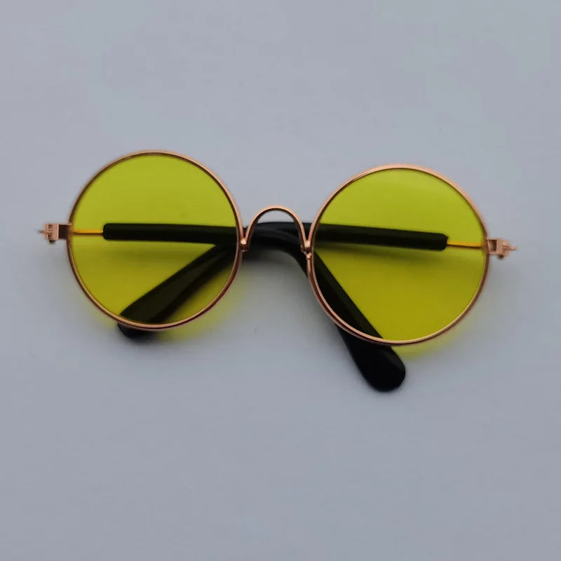 Vintage Round Cat & Dog Sunglasses — Cute Pet Photo Prop Accessories